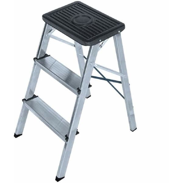 3-askelmaiset taitettavat tikkaat EDM 75051 Alumiini 40 x 14 x 82 cm Monivärinen