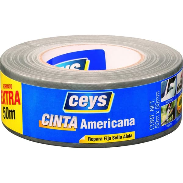 Ilmastointiteippi Ceys Hopeinen (50 m x 50 mm)