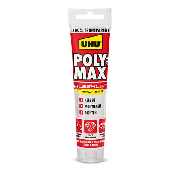 Tiivistysaine / liima UHU 6310615 Poly Max Cristal Express Läpinäkyvä 115 g
