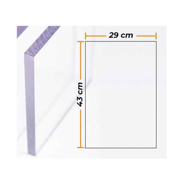 Skylt Compossar Transparent Polykarbonater 4 mm 29 x 43 cm