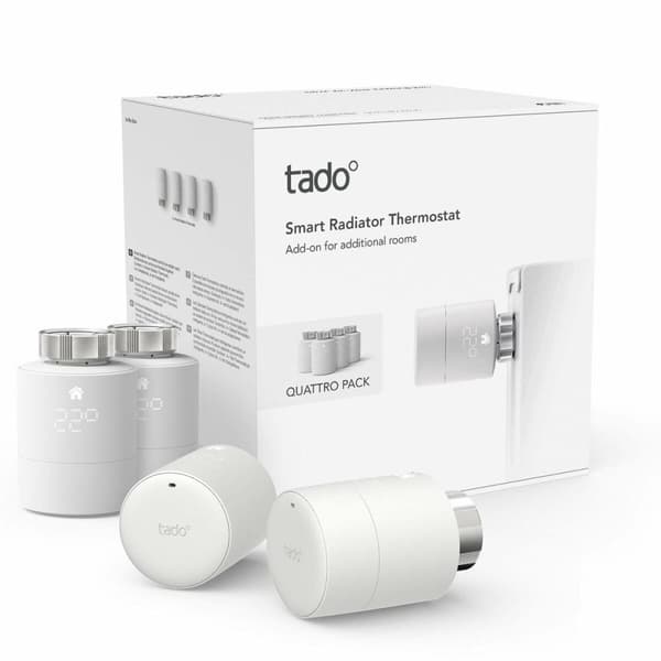 Programmeringsbar termostat Tado Smart Radiator Thermostat - Quattro Vit (4 antal)
