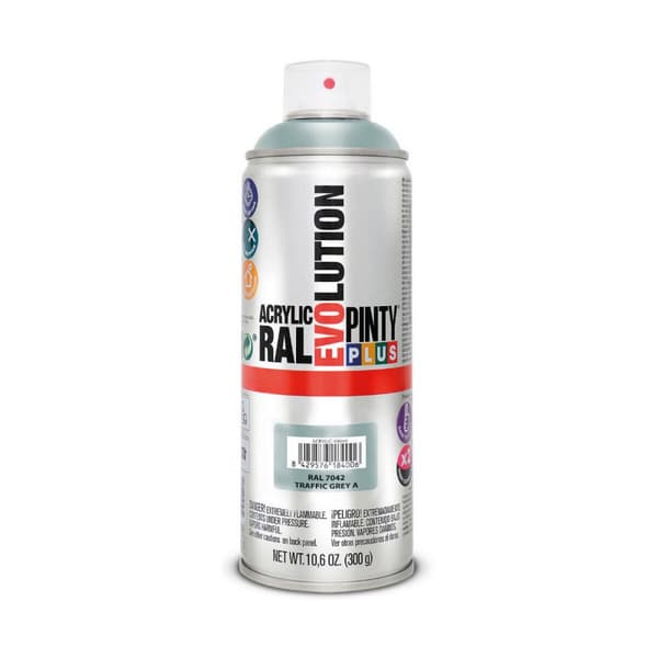 Spraymaali Pintyplus Evolution RAL 7042 400 ml Traffic Grey