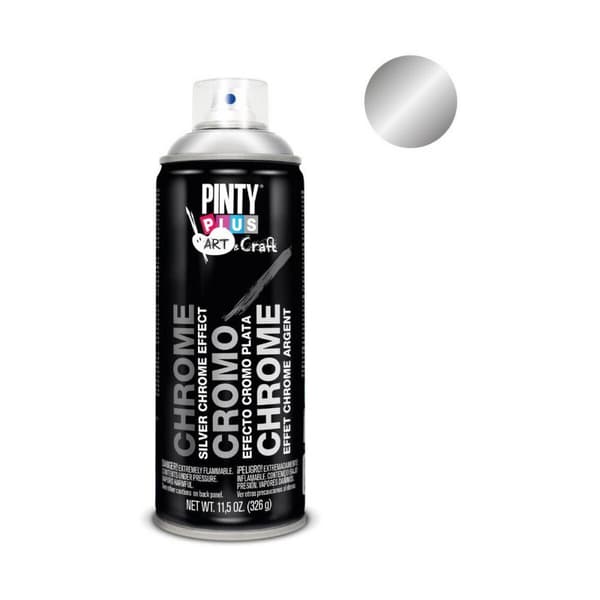 Spraymaali Pintyplus Art & Craft C150 Kromi 400 ml Hopeinen
