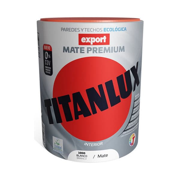 Vinylmaling Titanlux Export f31110034 Tak Vegg Kan vaskes Hvit 750 ml Matt