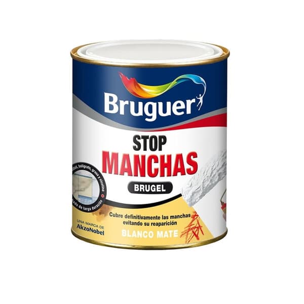 Maling Bruguer 5056560  Luktfri Antiflekker Hvit 750 ml Matt