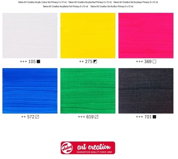 Talens Art Creation Acrylic colour set Primary | 6 x