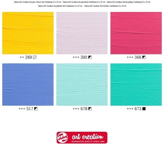 Talens Art Creation Acrylic colour set Caribbean | 6 x