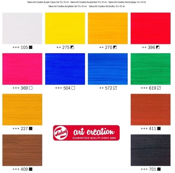 Talens Art Creation Acrylic colour set | 12 x