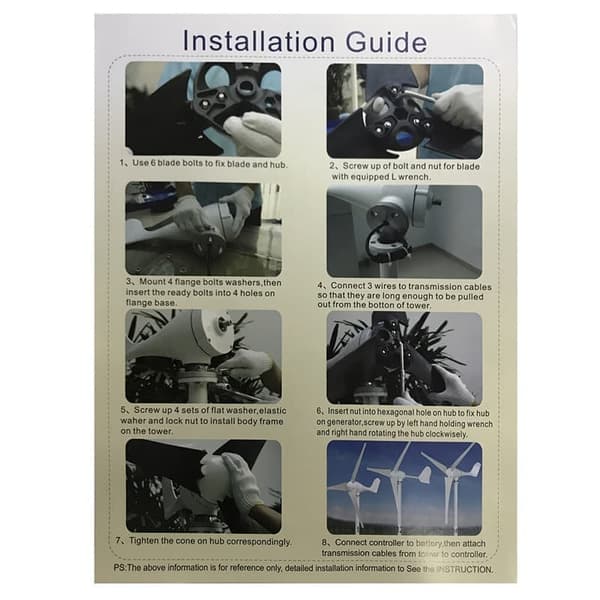 24V 800W 6-lapaiset tuuliturbiinigeneraattorit tuulimyllytehoilmageneraattorin lataus