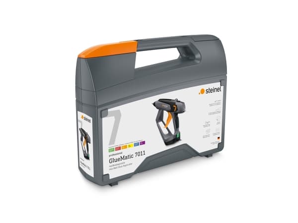 STEINEL GlueMatic 7011, Elektrisk limpistol, Grå, Oransje, LCD, Fotoark kartong, Keramisk, Glass, Lær, Plast, Gummi, Tre, 35 g/min, 1,1 cm