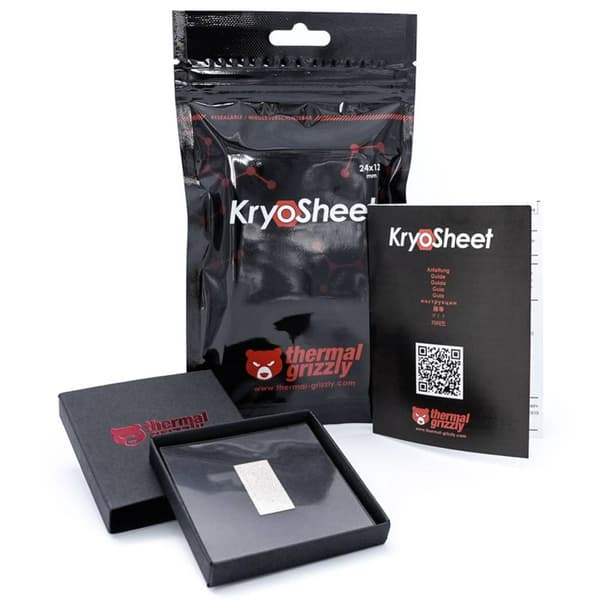Thermal Grizzly KryoSheet Termiskt ledande pad 0.2 mm (L x B) 24 mm x 12 mm