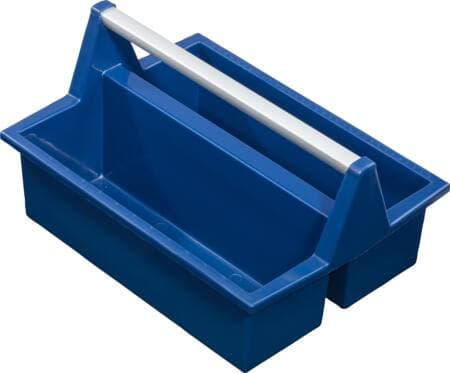 Allit Toolbox Carry 40. Öppen verktygslåda med 2 fack och aluminiumhandtag i slagtålig plast.