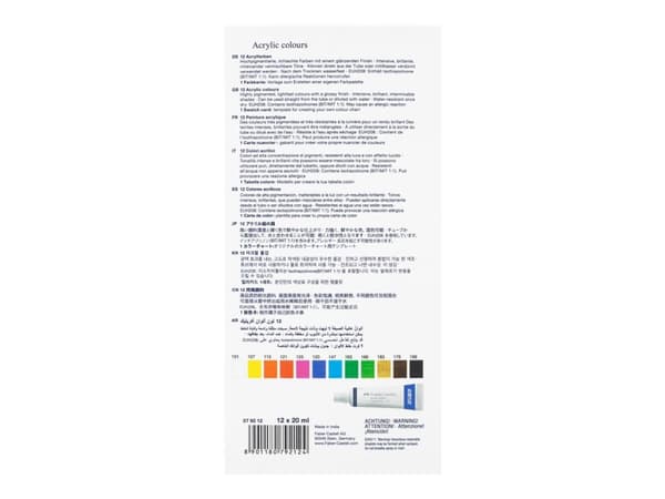 Faber-Castell Creative Studio - Malingssett - 12-piece - akryl - 12 farger - assorterte farger - 20 ml