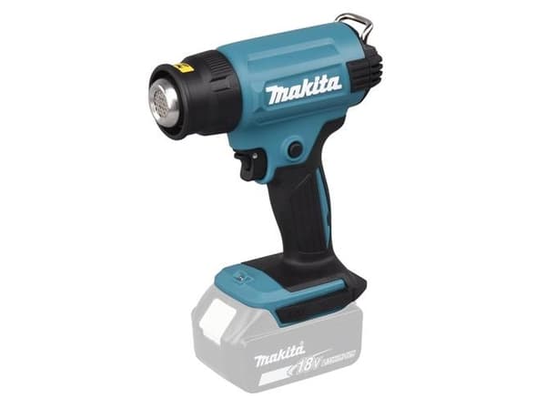 Makita DHG180Z, Varmluftspistol, Pistolhåndtak, Sort, Blå, 200 l/min, 550 °C, Batteri