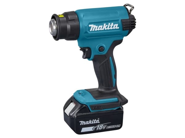 Makita DHG180Z, Varmluftspistol, Pistolhåndtak, Sort, Blå, 200 l/min, 550 °C, Batteri