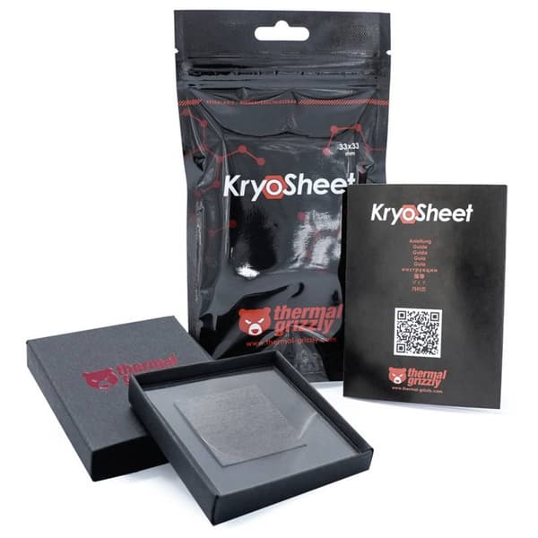 Thermal Grizzly KryoSheet Termiskt ledande pad 0.2 mm (L x B) 33 mm x 33 mm