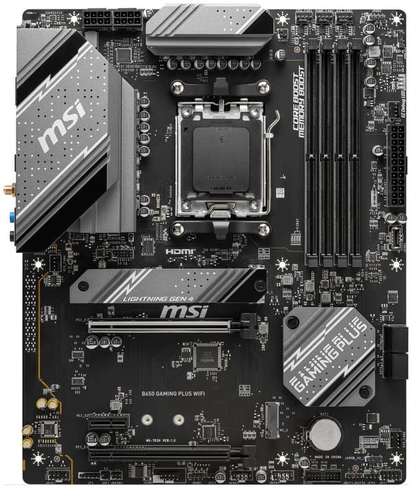 MSI | B650 GAMING PLUS WIFI | Processor family AMD | Processor socket AM5 | DDR5 | Number of SATA connectors 4