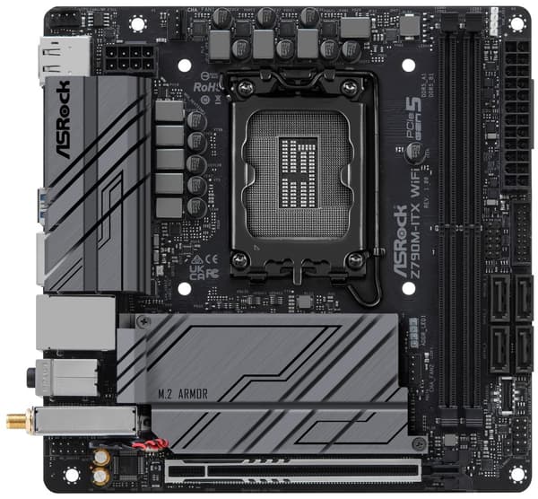 ASRock Z790M-ITX WIFI / Intel Z790 / LGA1700 / 2x DDR5 / 2x M.2 / HDMI / DP / USB-C / WiFi / Mini-ITX