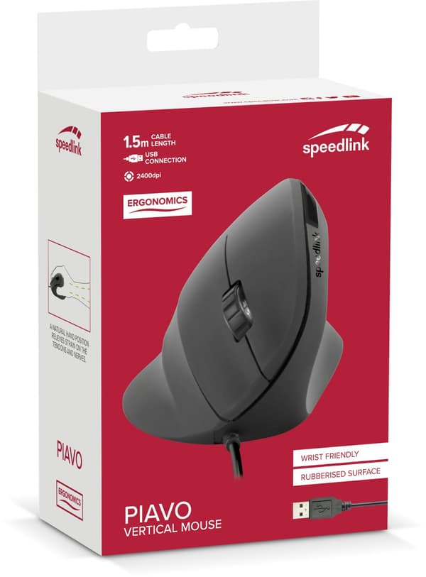 Speedlink mouse Piavo Vertical USB (SL-610019-RRBK)