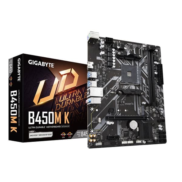 Placa de baza Gigabyte AMD AM4 mATX motherboard withwith LED lighting, DDR4 4400MHz, M.2, SATA 6Gbps and USB 3.1 Gen 2, "B450M K"