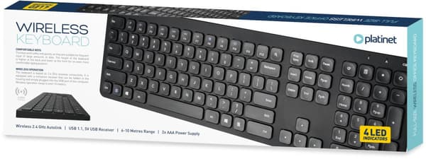 Platinet wireless keyboard K100 US, black