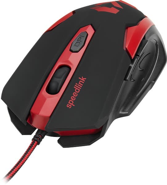 Speedlink mouse Xito Gaming, red/black (SL-680009-BKRD) Svart, Röd
