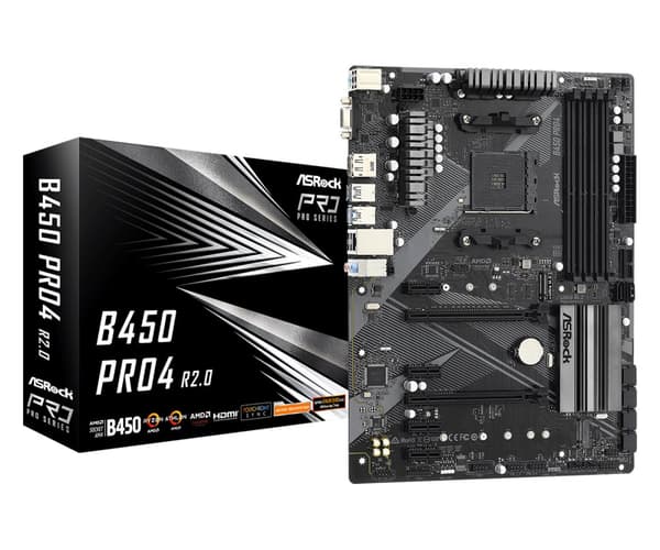 Asrock B450 Pro4 R2.0 Socket AM4 ATX AMD  B450