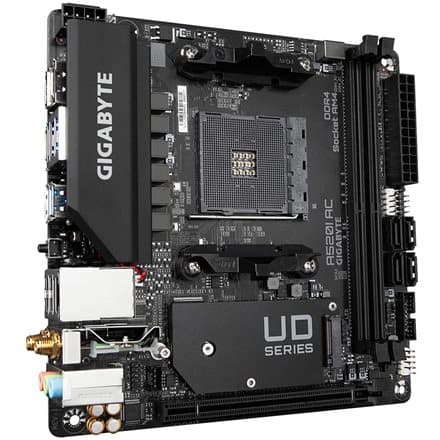 Gigabyte | A520I AC | Processor family AMD | Processor socket AM4 | DDR4 DIMM | Memory slots 2 | Number of SATA connectors 4 | Chipset AMD A | Mini IT