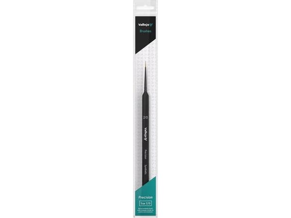Brush round synthetic hair triangular handle 2/0