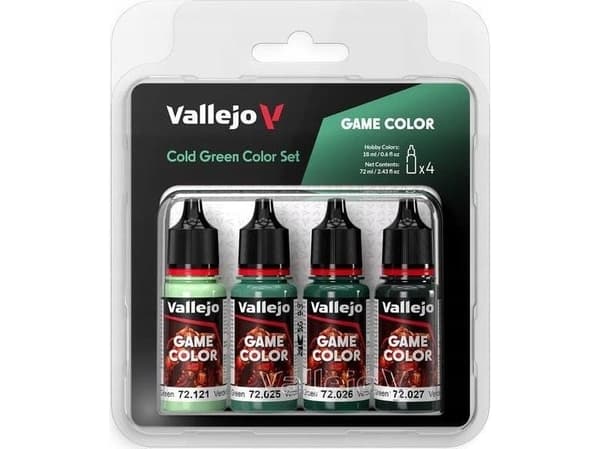 Vallejo Vallejo: 72.383 - Game Color - Cold green Color Set 4 x (18 ml)