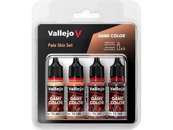 Vallejo Vallejo: 72.379 - Game Color - Pale Skin Set 4 x (18 ml)