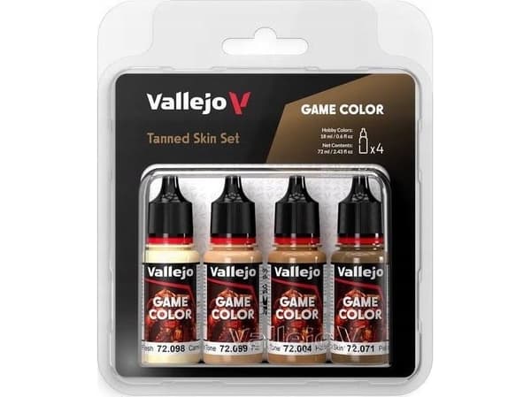 Vallejo Vallejo: 72.380 - Game Color - Tanned Skin Set 4 x (18 ml)