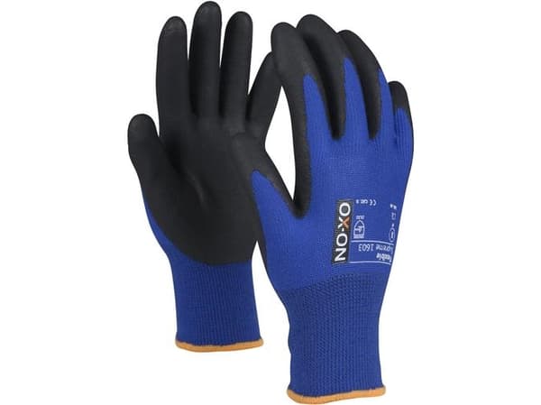OX-ON Flexible Supreme 1603, komfortabel, smidig, robust og letforet allround-handske., godt i kølig miljø. str.10