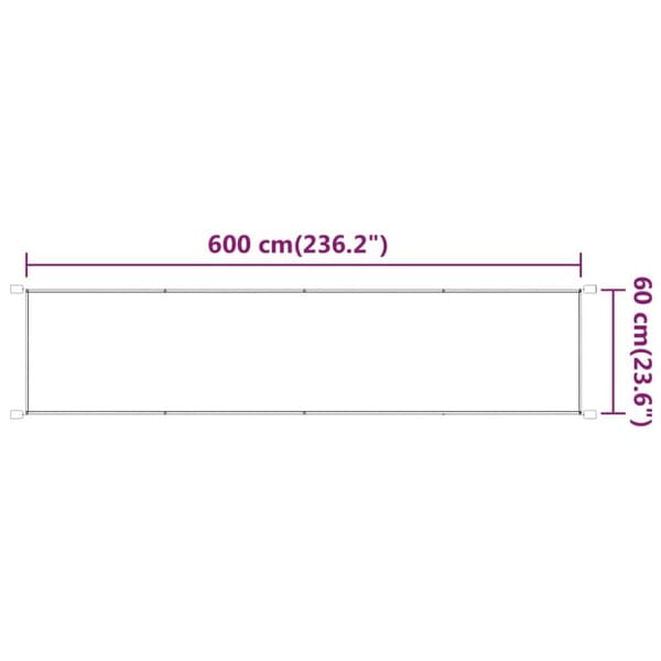 Markis vertikal antracit 60x600 cm oxfordtyg