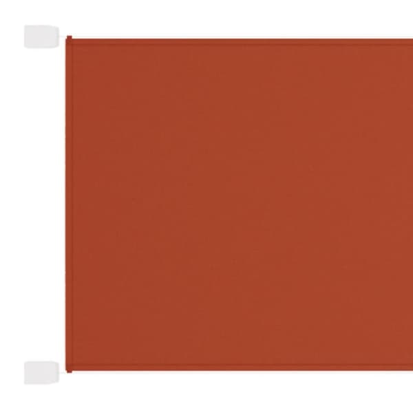 lodret markise 140x420 cm oxfordstof terrakottafarvet