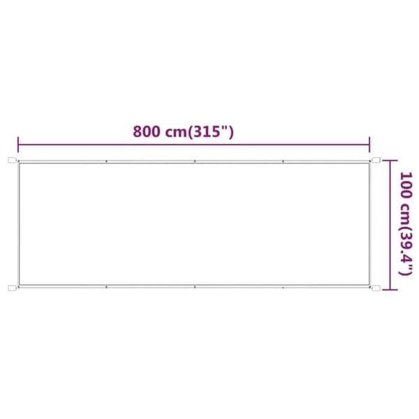 Markis vertikal antracit 100x800 cm oxfordtyg