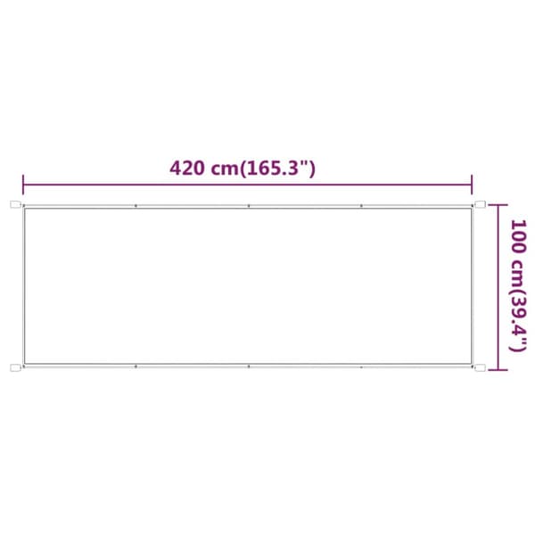 Markis vertikal ljusgrön 100x420 cm oxfordtyg