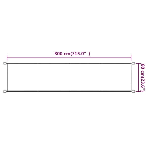 Markis vertikal terrakotta 60x800 cm oxfordtyg
