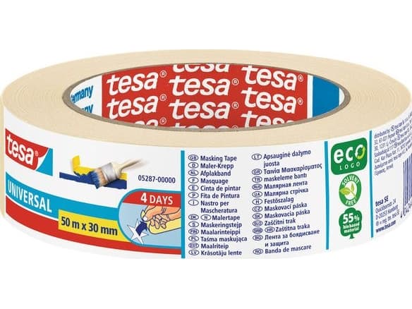 TESA 05287, For malere, Papir, Beige, 4 dager, 50 m, 30 mm
