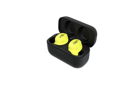 ISOTunes FREE Aware EN352 - Trådløst høreværn og headset i ét, med aktiv støjdæmpning og en skarp gul farve der gør den let at se.