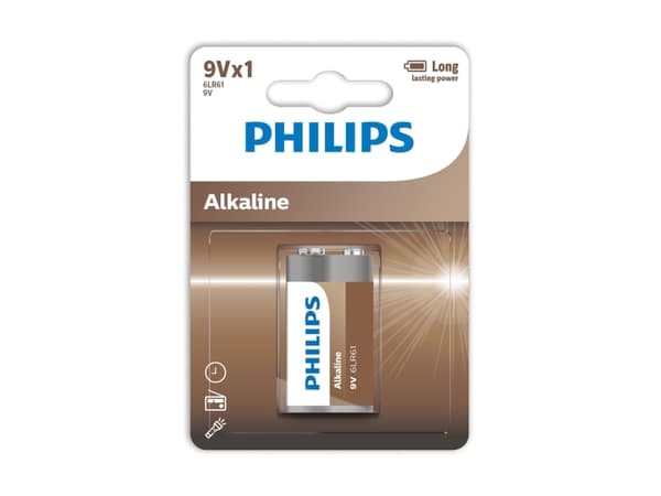 PHILIPS battery tech alkaline 9V 1-pack - 2110056