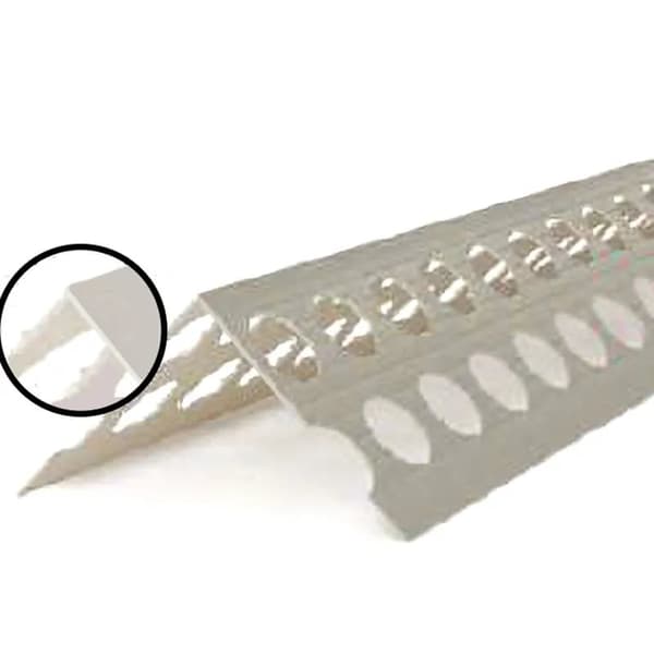 Hjørneskinner PVC. Lige kant 250cm - 100 stk