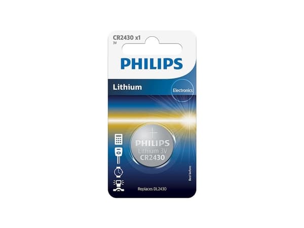 PHILIPS knapcellebatteri lithium CR2430 1-pak - 2157674
