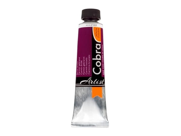 Cobra Artist Water-Mixable Oil Colour Tube Burnt Carmine 323
