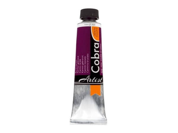 Cobra Artist Water-Mixable Oil Colour Tube Burnt Carmine 323