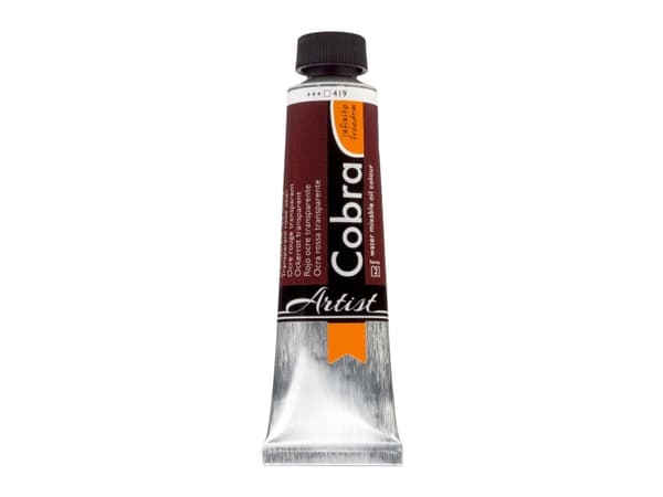 Cobra Artist Water-Mixable Oil Colour Tube Transparent Red Ochre 419