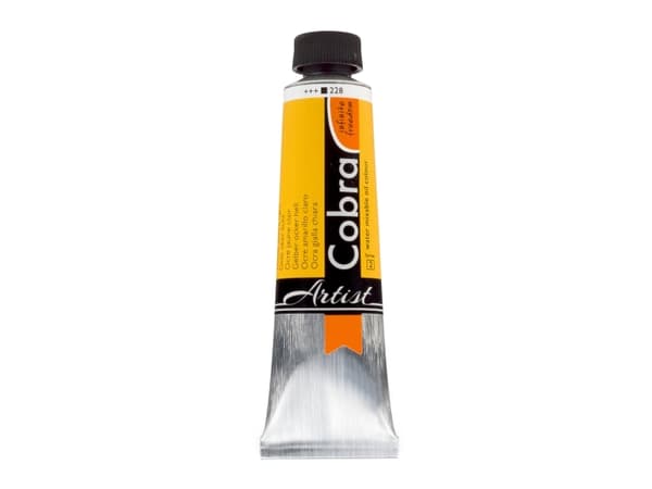 Cobra Artist Water-Mixable Oil Colour Tube Yellow Ochre Light 228