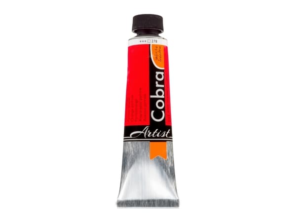 Cobra Artist Water-Mixable Oil Colour Tube Pyrrole Orange 278
