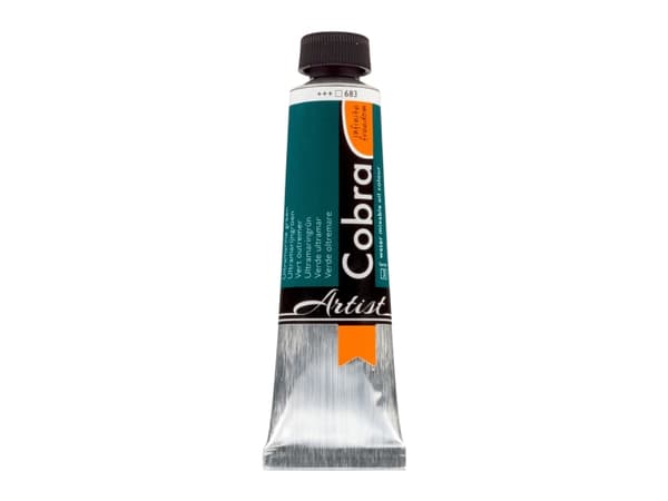 Cobra Artist Water-Mixable Oil Colour Tube Ultramarine Green 683