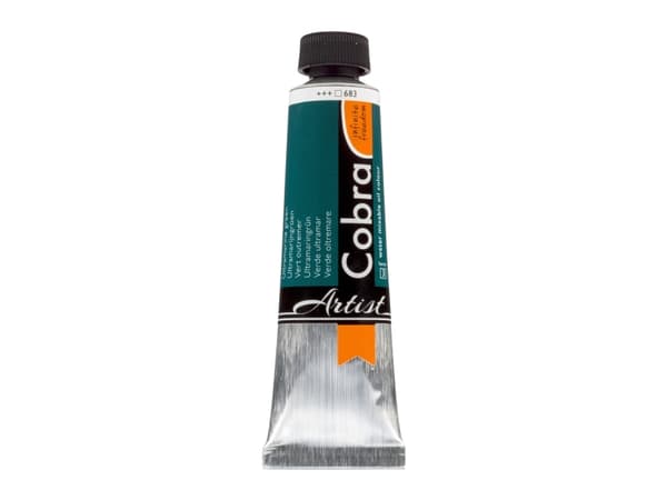 Cobra Artist Water-Mixable Oil Colour Tube Ultramarine Green 683